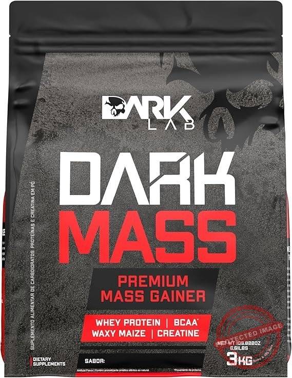 Hipercalorico-Dark-Mass-Dark-Lab-3kg-Baunilha-Ganho-de-Massa.jpg Hipercalórico Dark Mass Dark Lab, 3kg, Morango, Ganho de Massa - Imagem 1